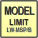 Piktogram - Model: Limit LW-MSP/B